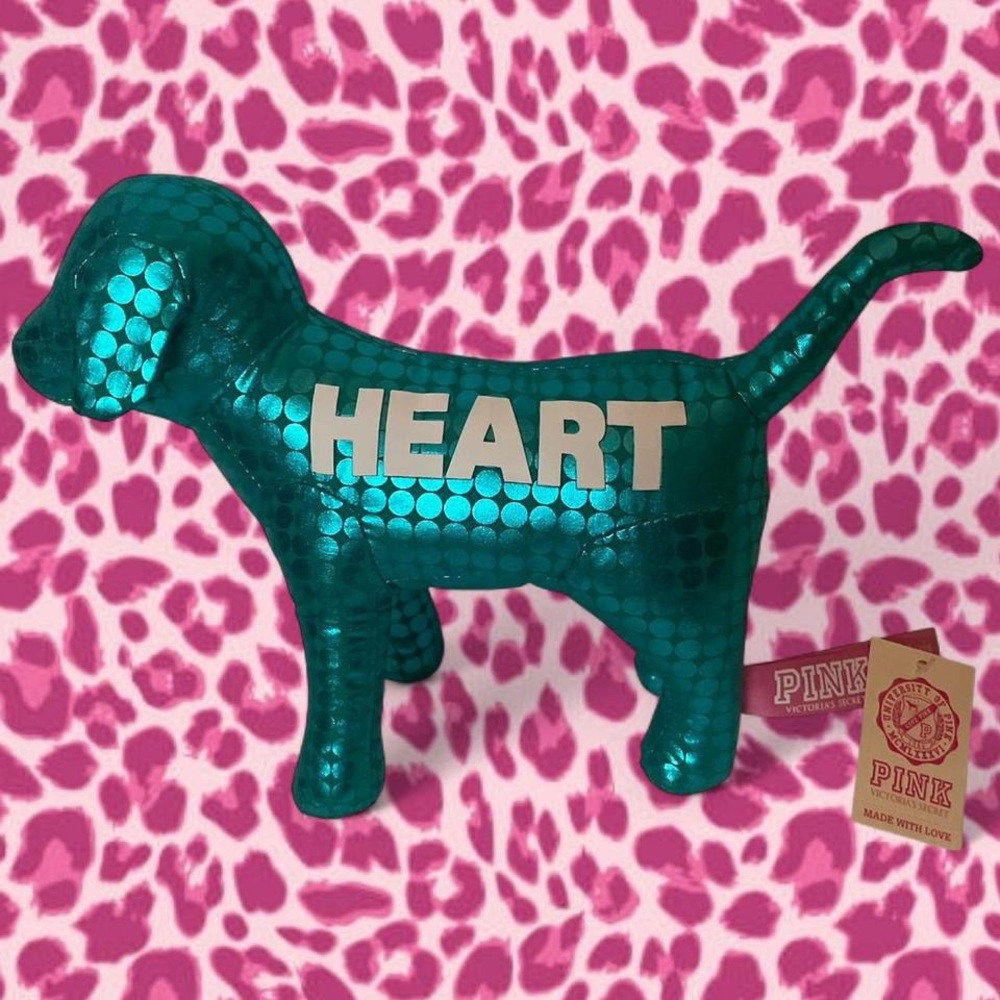 2009 NWT Victoria’s Secret PINK • Metallic Teal Disco Dog Plush